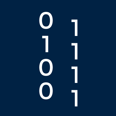 A capital letter O encoded in binary